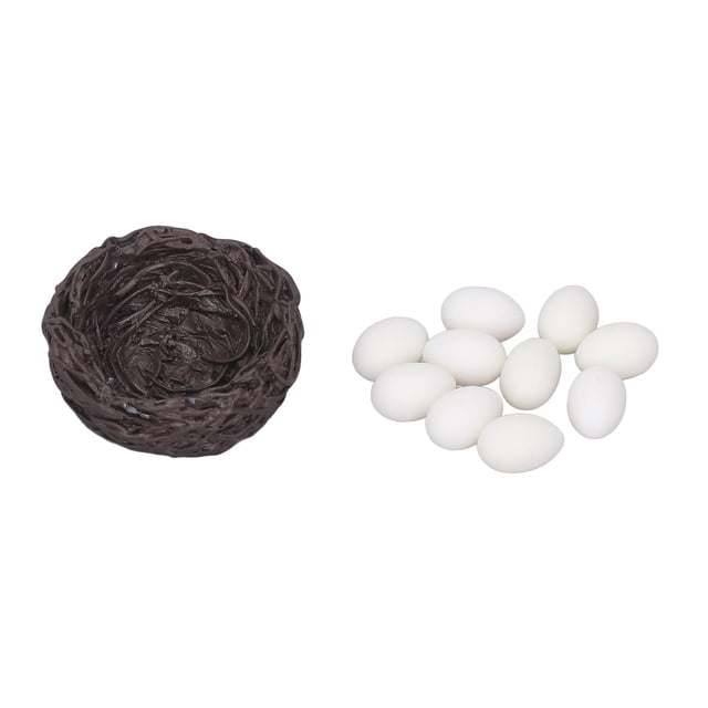 Dollhouse Accessories, Artificial Mini Eggs And Nest Beautiful Superb Workmanship Practical Simulation Durable For 1:12 Scale Doll Houses ANGGREK DG2013