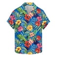 thumbnail image 7 of Yteetum Hawaiian Shirt for Men Short Sleeve T Shirts Floral Print Hawaiian Casual Button Down Short Sleeve Lapel Beach Summer T-Shirts, 7 of 7