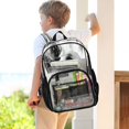 thumbnail image 6 of Iauyy Clear Backpack Heavy Duty PVC Transparent Backpack for College Workplace, Ink Rose, 6 of 8
