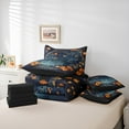 thumbnail image 5 of Feelyou Mystic Jungle Galaxy Bedding Comforter Set 7pcs, Halloween Pumpkin Queen Bedding Sets, Autumn Maple Leaf Reversible Queen Sheet Sets, Microfiber Bedroom Decor, 5 of 7