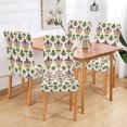 thumbnail image 2 of Yayeee 2 Pack Dining Chair Covers Stretch Parson Chairs Slipcovers Seat Protector, Beige Floral Pattern, 2 of 6