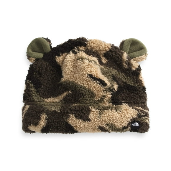 The North Face Littles Bear Beanie, New Taupe Green Explorer Camo Print, M
