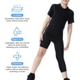 thumbnail image 3 of Baywell Boys' Sports Tights Base Layer Athletic Running Hockey Basketball Compression Leggings Boys' Tight Pants, 3 of 8