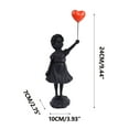 thumbnail image 2 of Xihbxyly Escultura de Resina de Niña, Figura de Corazón Inspirada En Banksy, Elegante Decoración para El Hogar, Adorno Único para El Salón, Regalo Ideal para Cualquier Ocasión, Diseño Compacto y Dura, 2 of 2