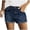 Blue, variant on SRZYMJ Jean Shorts for Women Trendy Mid Rise Stretchy Cut Off Denim Shorts Distressed Frayed Summer Casual Non Ripped