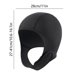 thumbnail image 3 of Equipo de natación, capucha de buceo de neopreno de 3 mm, máscara de snorkel, protección solar, secado rápido, cálido, resistente al viento, gorro de natación para hombres y mujeres, cobertura facial, 3 of 6