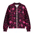 thumbnail image 4 of DISNIMO Valentine's Day Sweatshirts for Women Skull Rose Printed Outerwear Jacket Zip Up Coat Lightweight Sweatshirts with Pockets, 2XL, 4 of 7
