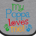 thumbnail image 4 of Inktastic My Poppa Loves Me Boys or Girls Baby Bib, 4 of 4