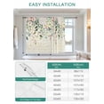 thumbnail image 6 of Eucalyptus Leaves Tie Up Curtains for Windows 45 Inch Length Balloon Curtains Kitchen Adjustable Balloon Window Shade Farmhouse Sage Green Leaf Floral Plants Tie Up Bathroom Curtain Window 34"x45", 6 of 6