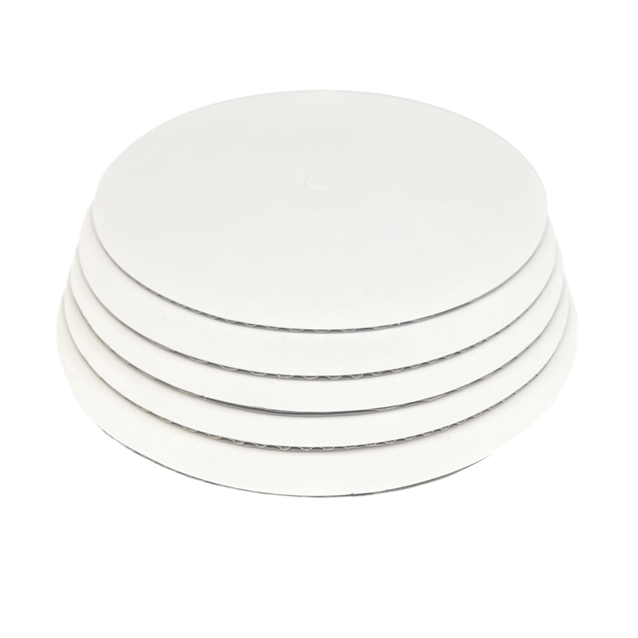 Way to Celebrate! 14 inch White Round Cake Boards, Paper Corrugate Board, 5-Counts