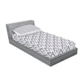 thumbnail image 2 of Ambesonne Geometric Fitted Sheet & Pillow Sham Set, Modern Nested Squares, Twinxl, Dried Rose Slate Blue, 2 of 2