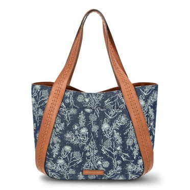 The Pioneer Woman Floral Denim Tote, Blue, Women's