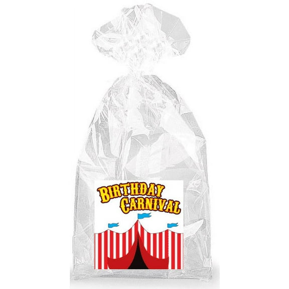 Birthday Carnival Party Favor Bags with Ties - 12pack