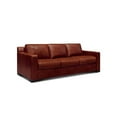 thumbnail image 4 of Pemberly Row Mid-Century Top Grain Leather Sofa in Russet Brown, 4 of 6