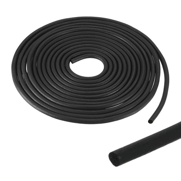 UxcellFoam Rubber Weather Seal Strip, 0.12" 15Ft EPDM Rubber Weather Stripping for Sealing Gaps Joints Crack Filling DIY Gasket, Black
