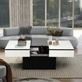 thumbnail image 5 of RichYa 16''Modern Extendable Coffee Table with Large Hidden Storage and White Tabletop for Living Room, 5 of 8