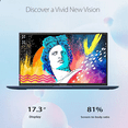 thumbnail image 3 of New ASUS Vivobook Laptop, 17.3” FHD Display, Intel Core i3-1215U, 36GB RAM, 1TB SSD, Wi-Fi, Windows 11 Pro, Blue, 3 of 7