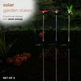 thumbnail image 5 of Alpine Corporation 33" Tall Butterfly, Hummingbird, Dragonfly Solar Fiber Optic LED Pathway Light Garden Stakes (Set of 3), 5 of 16