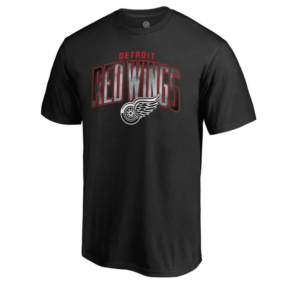 Men's Black Detroit Red Wings Arch Smoke T-Shirt