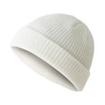 thumbnail image 1 of Y2k-gorros Harajuku de punto para hombre y mujer, gorro grueso y cálido, de Color sólido, estilo Hip Hop, con anillo de Metal, corto, para invierno, 1 of 4