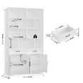 thumbnail image 6 of Homfa 82"H Bookcase with 2 Drawers and 4 Doors, 4-Tier Open Cube Bookcase with Cabinets, for Study Home Office Living Room, White, 6 of 7