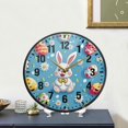 thumbnail image 4 of Yayeee Wall Clock Battery Operated 9.5" Silent Quartz Non-Ticking for Living Room Decor, Easter Bunny Pattern, 4 of 8