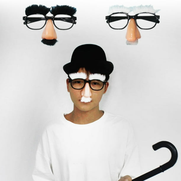 Fiudx Gafas de Halloween con Nariz Grande, Accesorio de Payaso Divertido, Diseño de Plástico Cómodo, Ligeras y Fáciles de Usar, Ideales para Fiestas y Festivales, Accesorio Unisex, Tamaño 15 X 7 X 6