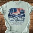 thumbnail image 4 of VibeNest Studio Unisex Where the Spirit of the Lord Is There Is Freedom 250th Anniversary Christian Patriotic Graphic T-Shirt, 4 of 8