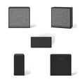 thumbnail image 4 of Crosley Furniture Liam 6 Cube Record Storage Bookcase With Speaker in Black, 4 of 5