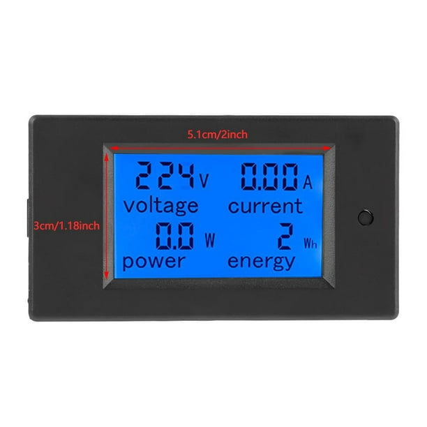Domqga PEACEFAIR PZEM-061 LCD Tension Courant Énergie Mètre Voltmètre Ampèremètre 100A AC80-260V + CT,Mètre de Tension, Compteur d'Énergie