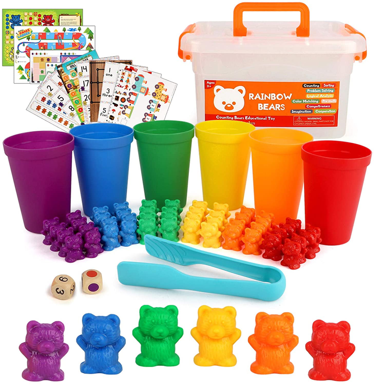 Educational Counting & Sorting Bears Kit 70 PC Super Value Set Fun Math Manipula 