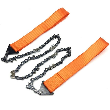 

ankishi Pocket Chainsaw Survival Chain Saw Pocket Hand Saw Folding Hand Saw Tool for Wood Cutting Outdoor Hiking Camping Survival Gear 24 Inch Long Chain