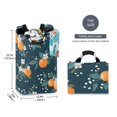 thumbnail image 2 of Yayeee Freestanding Laundry Hamper with Handle Collapsible Large Storage Basket for Clothes, Blue Oranges, 2 of 7