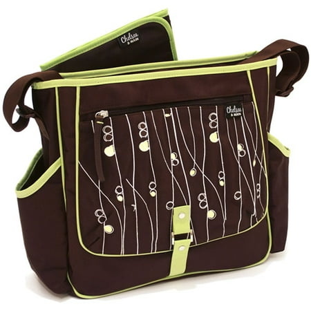 Chelsea & Main - Baby Zen Diaper Bag, Brown and Green