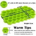 thumbnail image 2 of Suministros de herramientas de barra de cocina Bacà Hexagonal Silicona Glaç Con Tapa, Libre de BPA, 2 Moldes & Moldes; Glaç Cantidad de 74 Bandejas Ormromra JH-0034, 2 of 4
