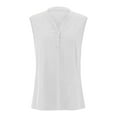 thumbnail image 7 of Ltctricy Women's Sleeveless Button down Shirts Pluis Size Cotton Linen Mock V Neck Basic Tank Tops Loose Casual Cami Shirts, 7 of 7