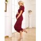 thumbnail image 5 of Vestido de maternidad AISWI 2025 con cuello en V brillante y mangas con volantes, 5 of 6