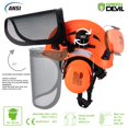 thumbnail image 3 of Casco de seguridad forestal GREEN DEVIL Chainsaw con protector facial, 3 of 6
