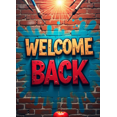 thumbnail image 4 of Neon Style Welcome Back Banner Party Decoration Background Backdrop Photography Props Event Decorations Homecoming Celebrations Office Reunions Community Gatherings, 4 of 4