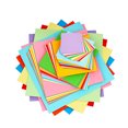 thumbnail image 1 of DEEPCRAFF 500 Sheets Craft Origami Paper for Kids Assorted Color Square, 1 of 8