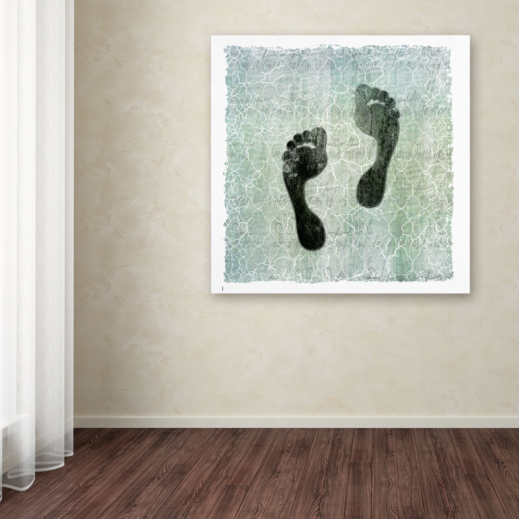Trademark Fine Art 'Life Is Better At The Lake Foot Print' Canvas Art by LightBoxJournal