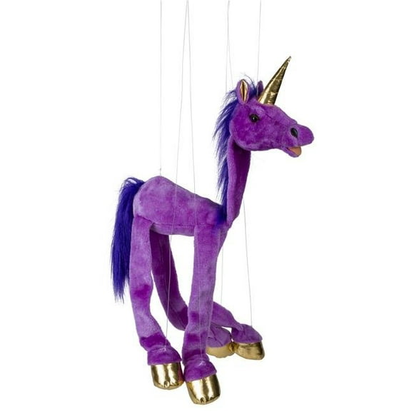Sunny Toys WB992B 38 In. Four-Leg Large Marionette Unicorn - Purple