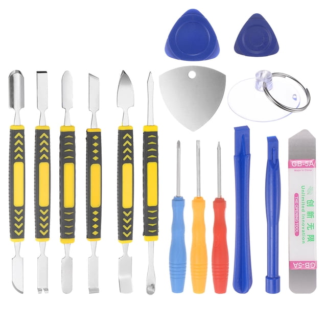 16en1 Electrónica Reparación Herramienta Kit, Metal y Plástico Metal Palanca Barra Juego para Pantalla Pegamento Extracción