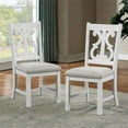 thumbnail image 5 of Furniture of America Muschamp Wood Dining Chair in Antique White (Set of 2), 5 of 7
