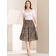 thumbnail image 2 of Falda Midi Para Mujer Allegra K Faldas Con Gradas Casuales Con Cintura Elástica Y Una Línea Marrón XL, 2 of 6