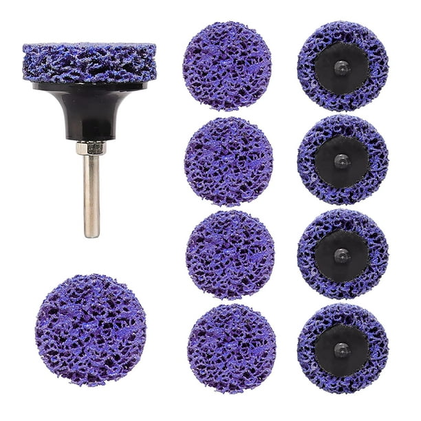 Disques Abrasifs,(Violet) 10 Pièces 50mm Disques à Lamelles Disque de  Nettoyage pour Outil Nettoyage Surface de Dérouillage de Peinture en Métal pour  meuleuse d'angle 