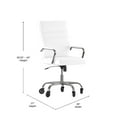 thumbnail image 4 of Flash Furniture Whitney Ergonomic LeatherSoft Swivel Executive Chair with Transparent Roller Wheels, 4 of 4