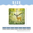 thumbnail image 2 of 12 Inch Wall Clock Battery Operated Square Clock Decorative for Office, Kitchen, Outdoor, Living Room，Deer in Autumn Forest Elegant, 2 of 4