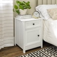 thumbnail image 2 of Classic Groove Detailing Bedroom Nightstand in White, 2 of 6