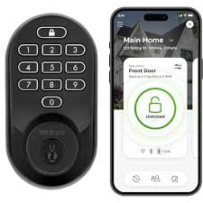 Weiser Halo Touchpad Wi-Fi Smart Lock Keyless Entry Deadbolt, Alexa and Google Compatible, Matte Black